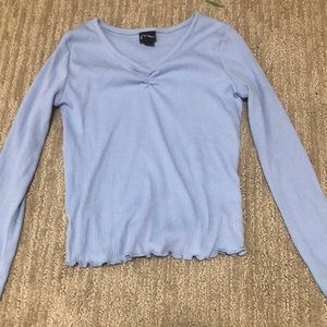 Blue long sleeve shirt for girls